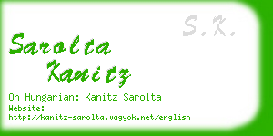 sarolta kanitz business card
